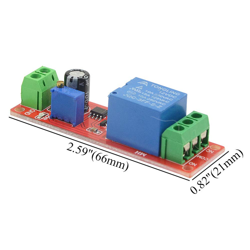 XINGYHENG 5Pcs 12V NE555 0-10 Seconds Delay Timer Switch Module Constant Current Regulator Timer Delay Converter for Automotive Control System Electrical Equipment