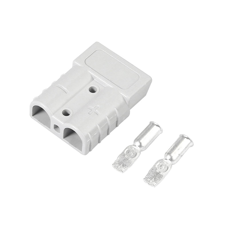 Bohaner 10 x Anderson Plug 50A Battery Connector, Plug Cable Terminal, 600V 50Amp Quick Connection Plug for Anderson Forklift Caravan Trailer Gray