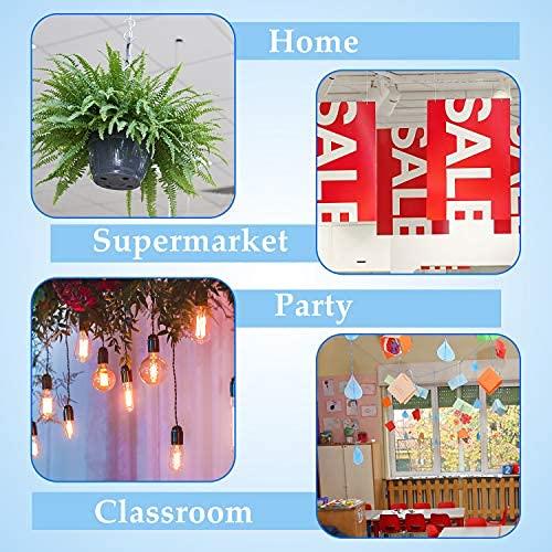 Clear Drop Ceiling Hooks Polycarbonate Ceiling Hanger T-Bar Track Clip Suspended Ceiling Hooks for Hanging Plants Office Signs Decorations (25) 25