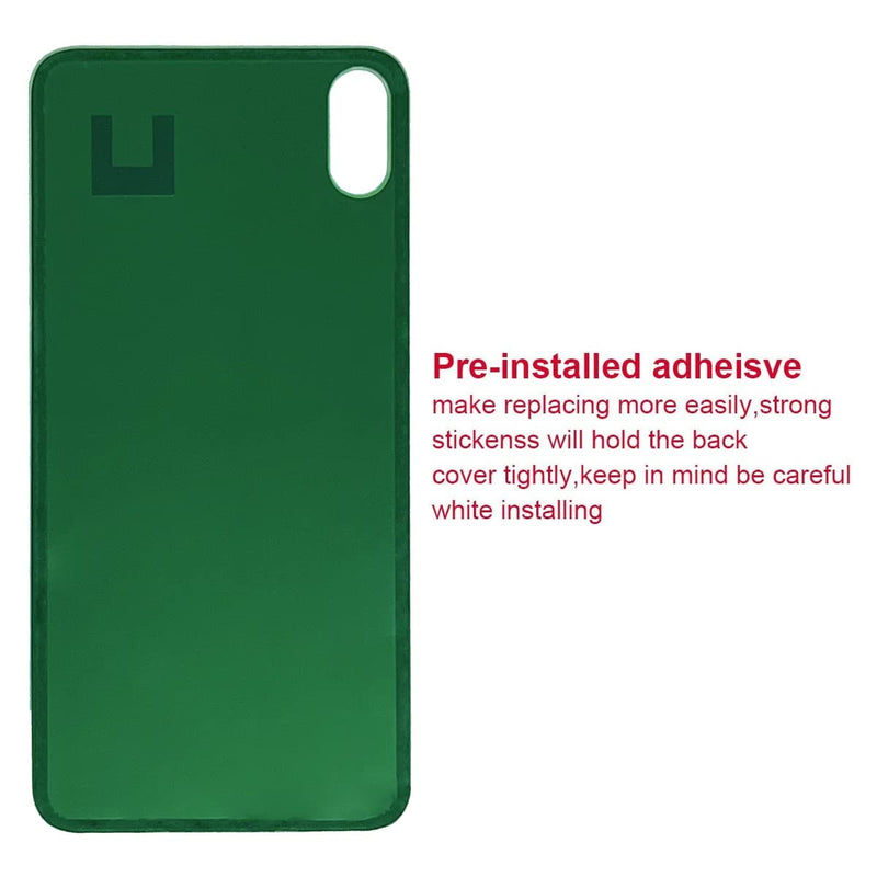 Perzework OEM Rear Back Glass Replacement for iPhone Xs Max 6.5 inches with Reparing Toolkit and Pre-Installed Adhesive (Gold) Gold