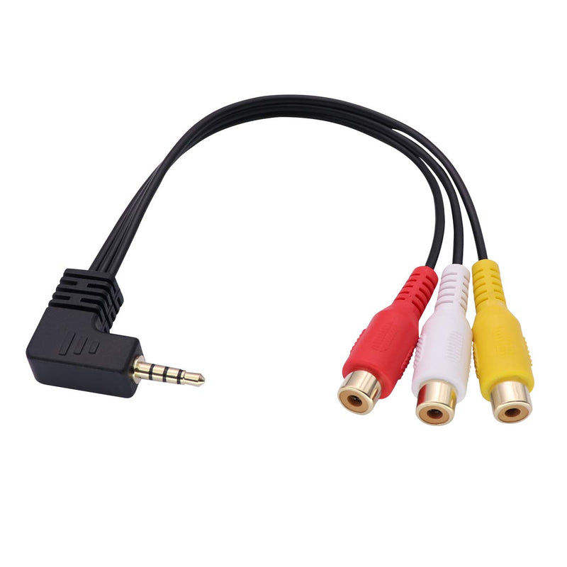 3.5 mm to RCA AV Camcorder Video Cable,3.5mm Male to 3RCA Female Plug Stereo Audio Video AUX Cable for Smartphones,MP3, Tablets,Speakers,Home Theater (3.5 Male to 3RCA Female 0.15m)â€¦ 3.5 Male to 3RCA Female 0.15m