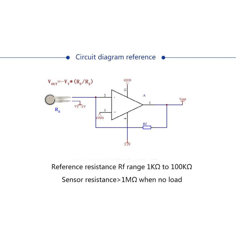 Foe Sensitive Resistor Resistive Flexible Thin Film Foe Sensing Resistor Diameter 0-10kg
