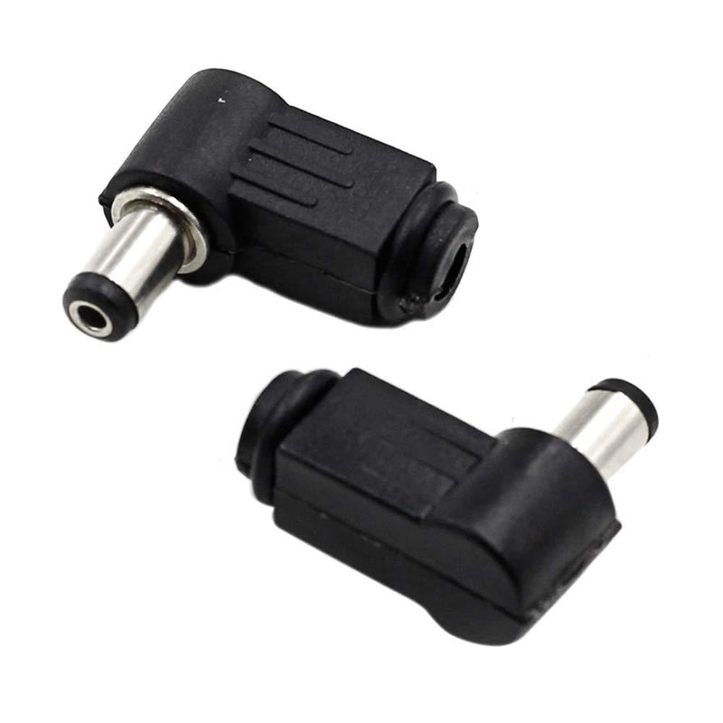 Luomorgo Right Angle 5.5 x 2.1mm/0.22 x 0.08 inch DC Socket Jack Charger Power Plug Solder 20pcs