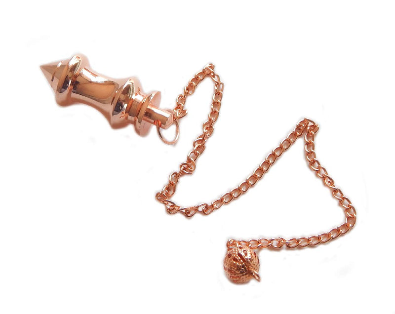 Copper Metal Cone Point Healing Dowsing Reiki Divination Meditation Fortune Pendulum.