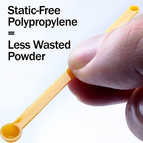 Superdosing 2-in-1 Static-Free Micro Scoop With 10-15 mg + 25-30 mg Measuring Spoons 25 Pack. Sturdy For Easy, Mess-Free Nootropic Supplement Powder Measurement. Multipack = A Tiny Spoon for Each Jar!