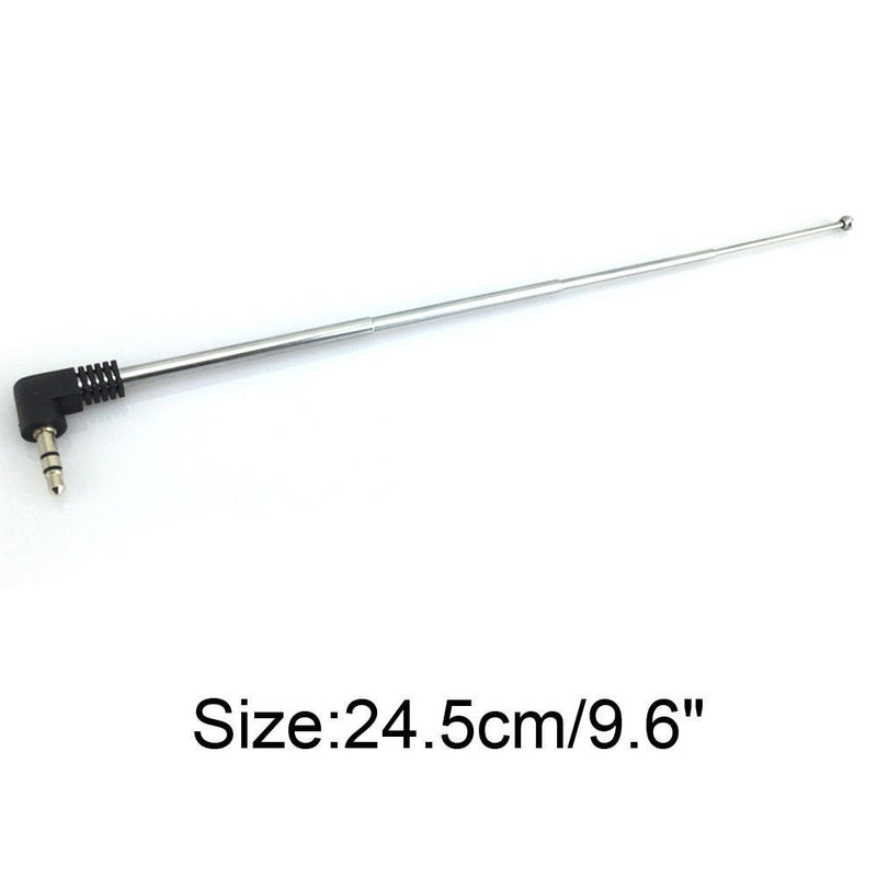 VizGiz 2 Pack 3.5mm Antenna FM AM Radio Telescopic 4 Sections Telescoping Antenna 1/8 inch Jack Plug Connector Retractable 8.5cm-25cm for Mobile Cell Phone Bluetooth Mini Speaker Radio ANT Port
