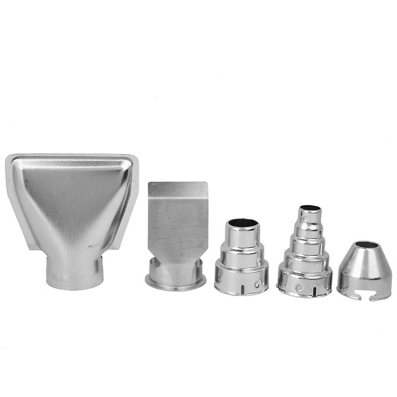Pack of 5 hot air guns nozzles stainless steel heat fan tip accessories