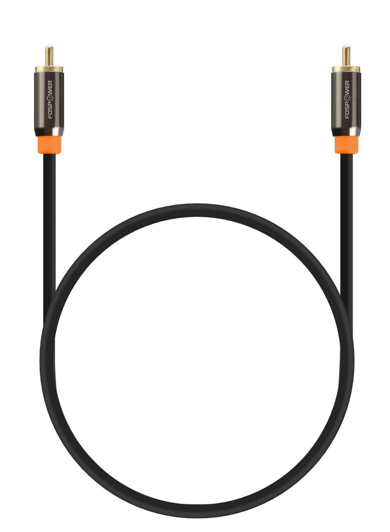 FosPower (3FT - 2 Pack) Digital Audio Coaxial Cable [24K Gold Plated Connectors] Premium S/PDIF RCA Male to RCA Male for Home Theater, HDTV, Subwoofer, Hi-Fi Systems