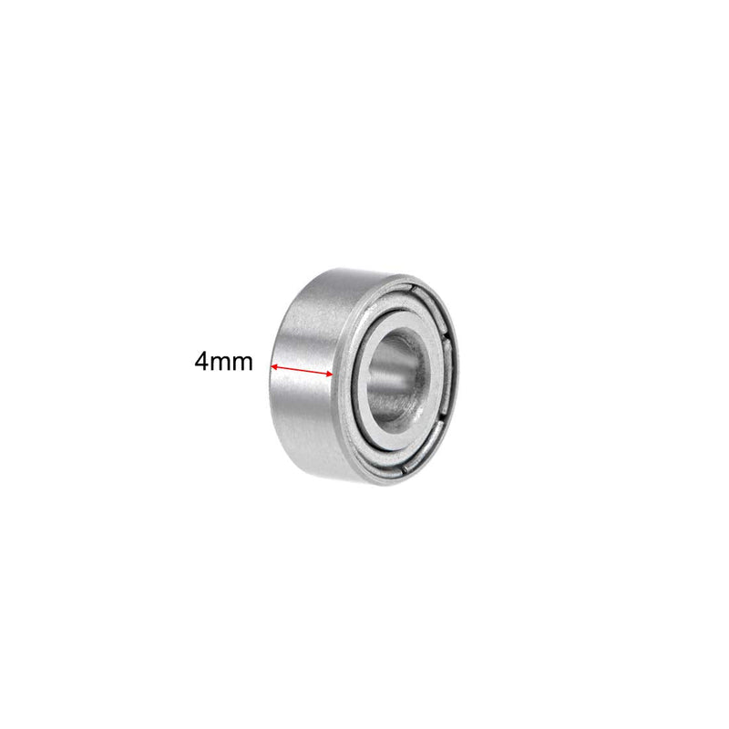 uxcell MR104ZZ Deep Groove Ball Bearings 4mm Inner Dia 10mm OD 4mm Bore Double Shielded Chrome Steel Z2 20pcs
