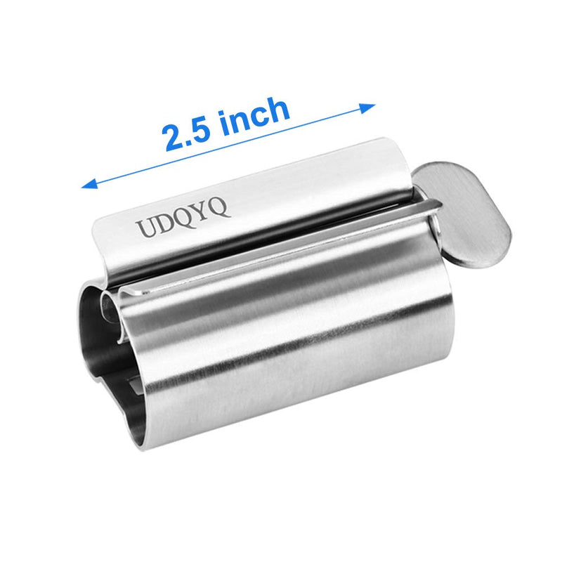 Toothpaste Squeezer - Metal Tube Squeezer Stainless Steel Tube Wringer UDQYQ Toothpaste seat Holder Stand (3 Pack) Silver