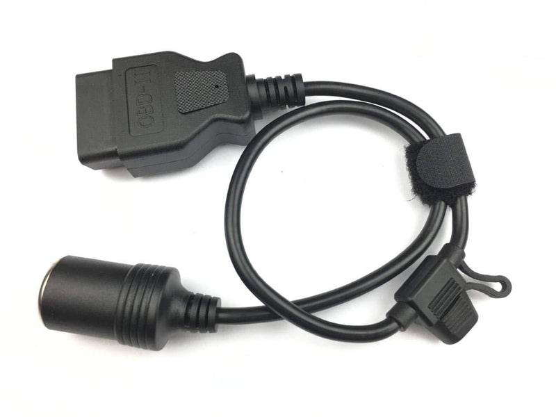 OBD2 to Cigarette Lighter Female Connector Car Power Cable 14AWG