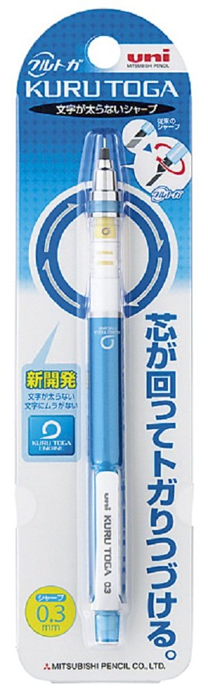 Uni Kurutoga Mechanical Pencil Standard, 0.3mm, Blue (M34501P.33)