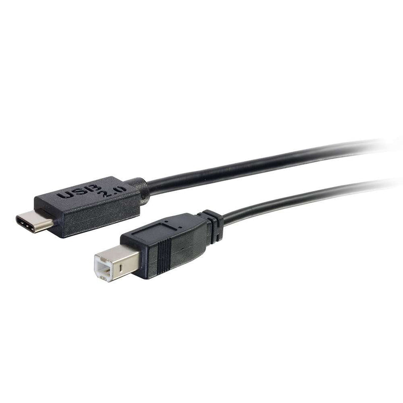 C2G USB Cable, USB 2.0 Cable, USB C to B Cable, Black, 6 Feet (1.82 Meters), Cables to Go 28859