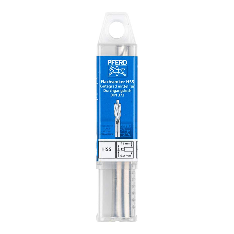 PFERD HSS flat countersink with guide pin | Ø 15.0 mm, shaft ø 12.5 mm, DIN 373, medium | 25203111 – for through holes for through holes, medium