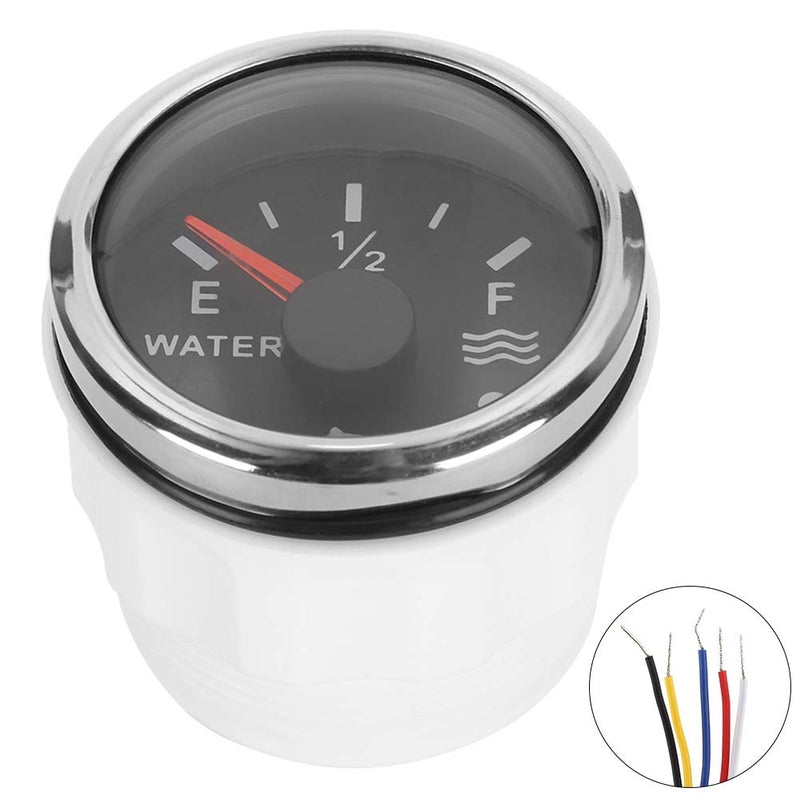 Water tank indicator | 52mm/2" Water Level Indicator 9-30V DC Smart Alarm for Marine Boat RV 0-190 Ohm European Sensor(Black) Black