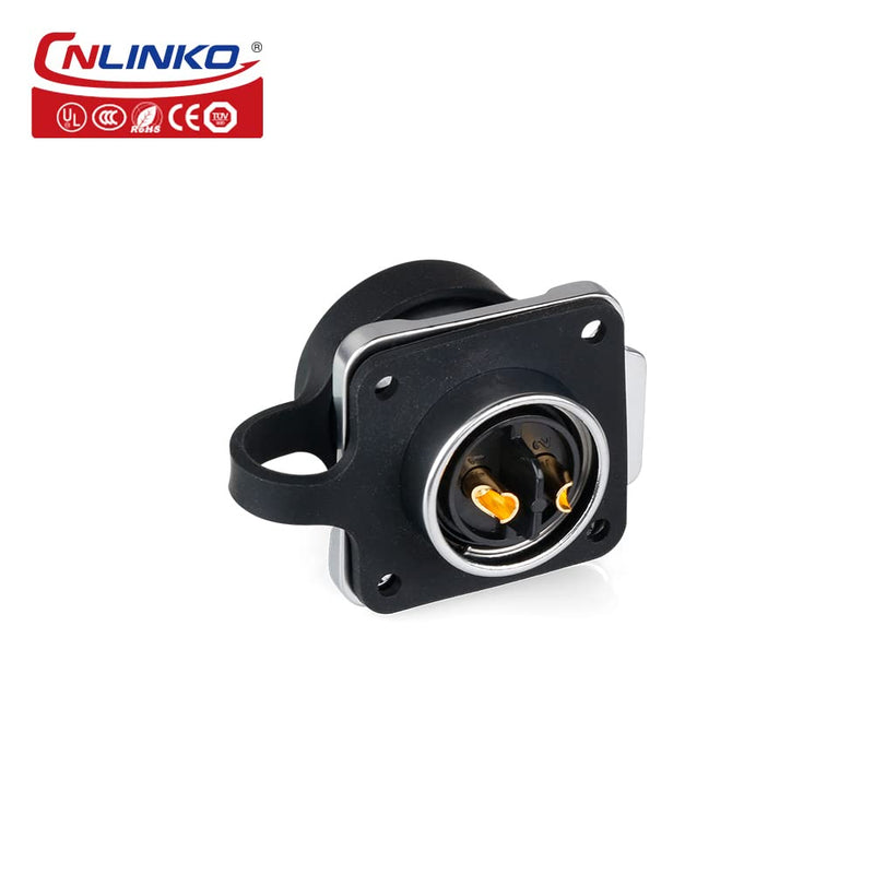 CNLINKO LP20 series waterproof connector, IP65/ IP67 Fast locking connect, 20A 500V 2pin m20 male and female LED outdoor power connector (2 pin) 2 pin