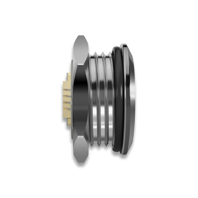 Metzler ultra-flat stainless steel push button rustproof IP67 - installation diameter Ø 19 mm - momentary without LED