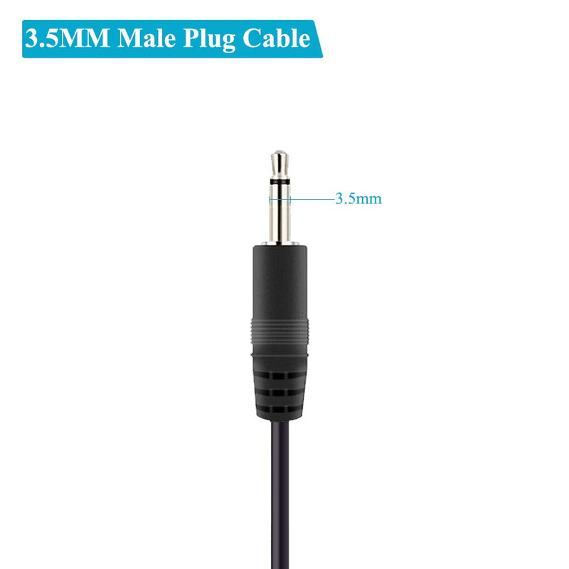 Fancasee (10 Pack) Replacement 3.5mm Male Plug to Bare Wire Open End TS 2 Pole Mono 1/8" 3.5mm Plug Jack Connector Audio Cable Repair