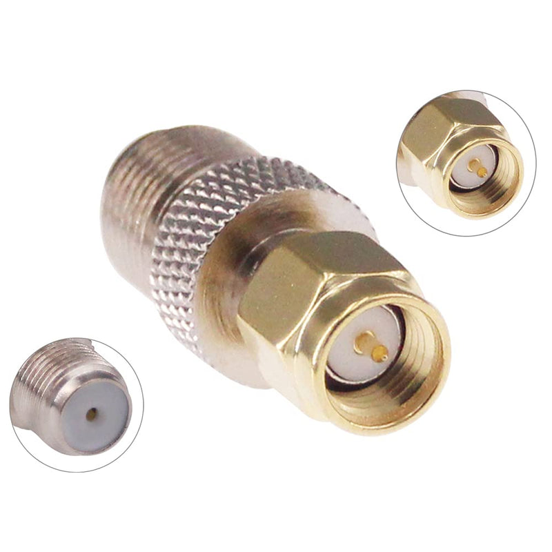 RFaha 5pcs SMA Male to F Female RF Coax Adapter SMA to F Coaxial Connector Adapter for RTL-SDR/Antenna/Cell Phone Booster(F15-5)