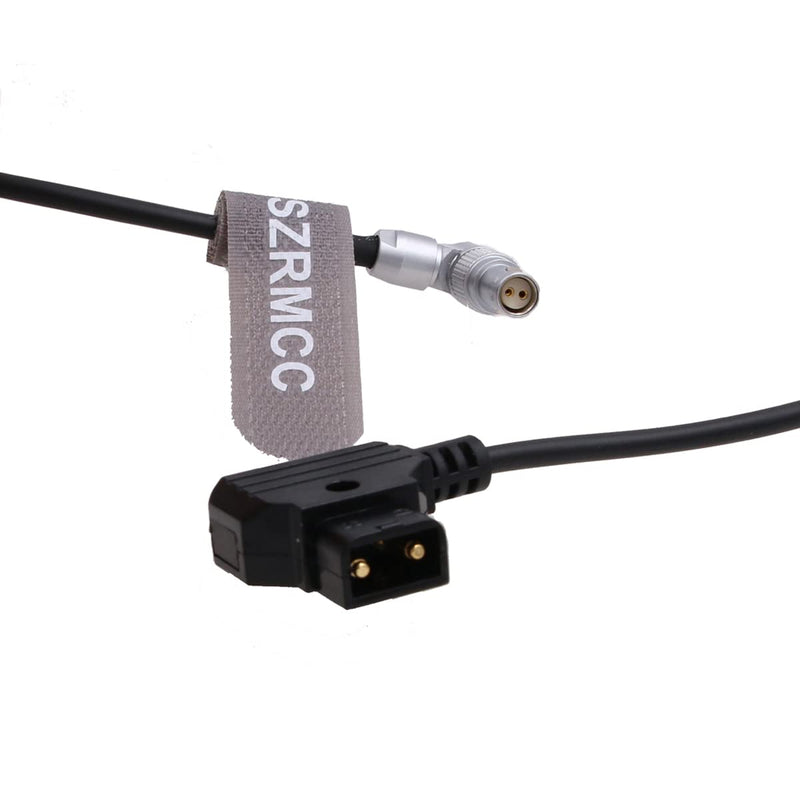 SZRMCC D-tap to 2 Pin Female Power Cable for RED Komodo Camera (Right Angle 2Pin, Coiled Cable) Right Angle 2Pin