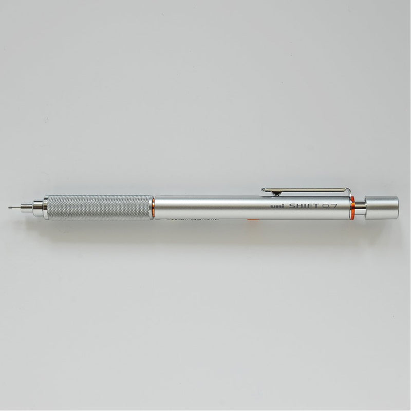 Uni M71010.26 Shift Pipe Lock Drafting 0.7mm Pencil, Silver Body with Orange Accent (M71010.26)