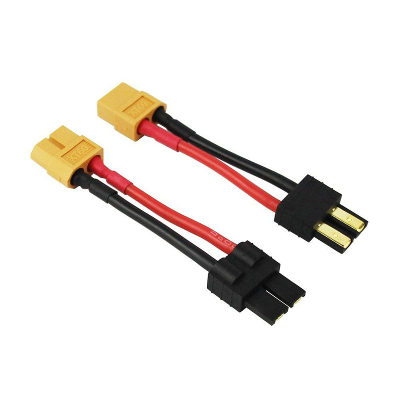 OliYin 3pcs Compatible with TRX Male to XT60 Female Connector Adapter Cable 14awg 1.96in RC Charger LiPo(Pack of 3)