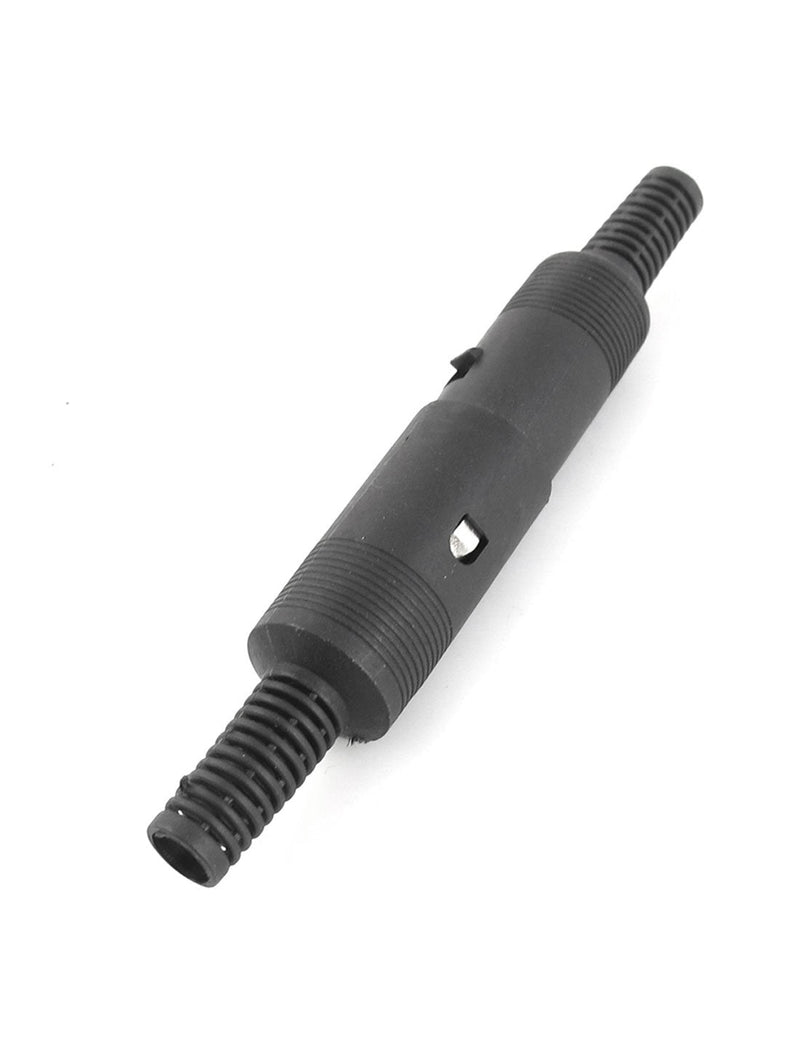 uxcell Pair Black Plastic DIN 7 Pins Female Male Audio Video AV Adapter 6mm