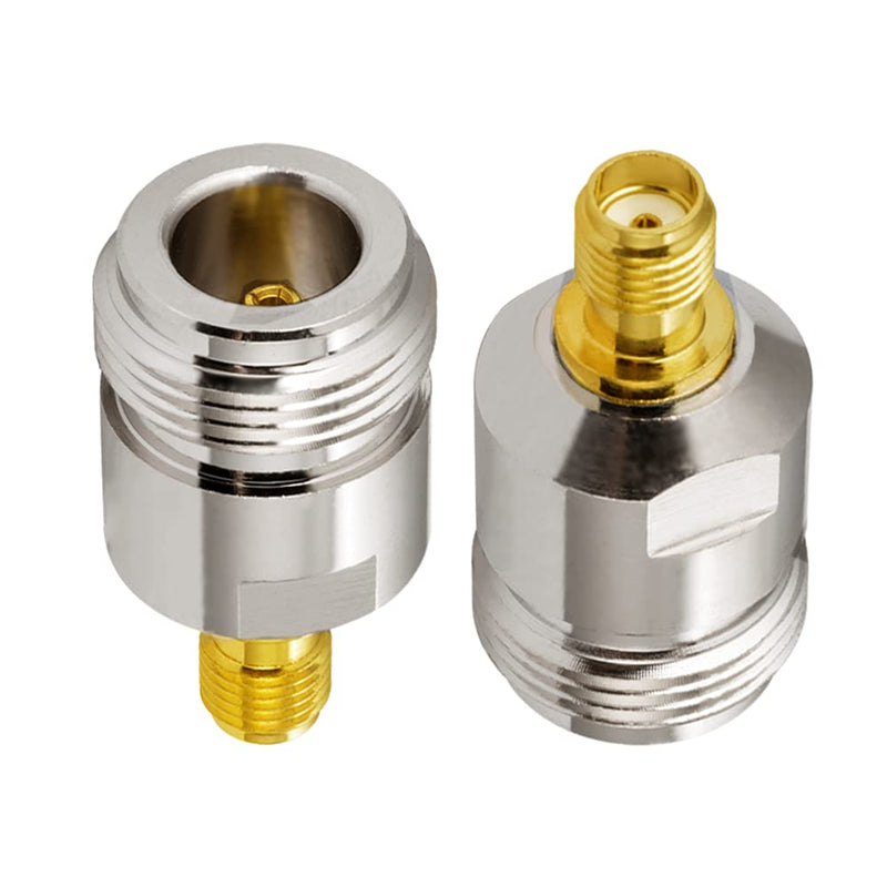 POBADY 2PCS SMA Adapter N-Type Adapter SMA Female to N-Type Female Adapter for Wi-Fi Antenna Cable WLAN Wireless WiFi Router SMA F to N F