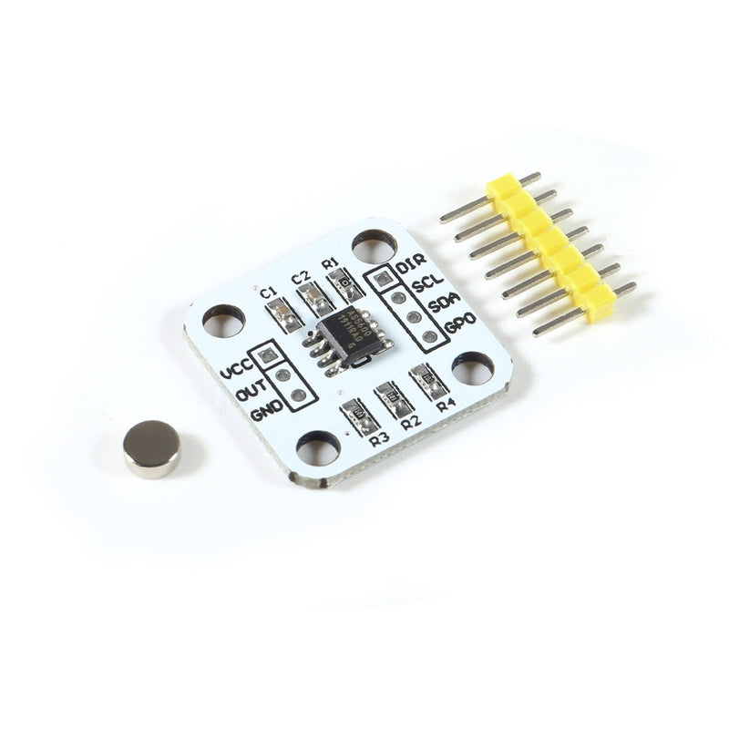 5Pc AS5600 Encoder Magnetic Induction Angle Measuring Sensor Module 12bit High Precision with Magnet (3PCS) 3PCS