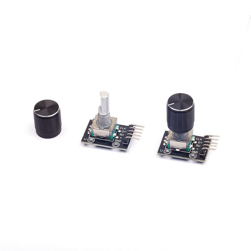 Cylewet 5Pcs KY-040 Rotary Encoder Module with 15×16.5 mm with Knob Cap for Arduino (Pack of 5) CYT1062
