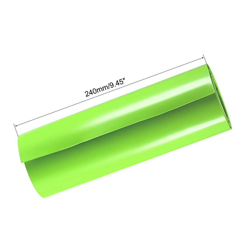 uxcell Battery Wrap, 240mm Flat Width 153mm Dia 1m PVC Heat Shrink Tube Wraps for Big Battery Pack Green