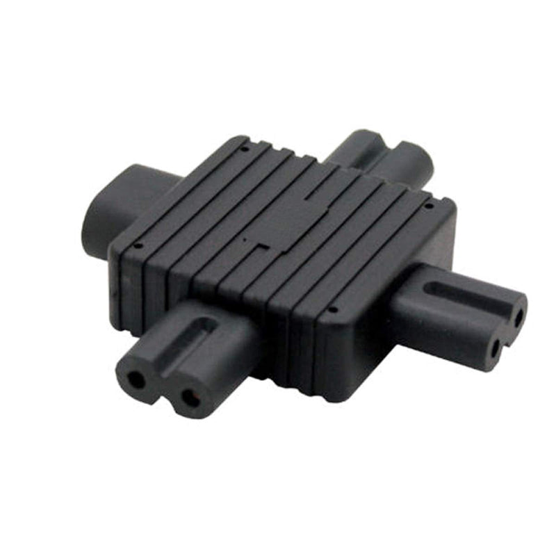 CY IEC 320 Figure 8 C8 Male to 3X Female C7 Splitter Power Adapter for Power Supply 1 in 3 Out