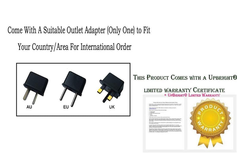 UpBright 12V AC/DC Adapter Charger Compatible with Briggs Stratton B4177GS 705927 B4489GS 193043GS B&S MW48-1200750 Generac 8000 XT8000 01470 4000 7000 7550 EXL Troy Bilt Generator LS-018C20-120-1200