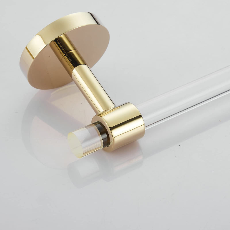 Acrylic Gold Towel Bar Towel Rack 16 inch for Bathroom,Wall Mounted Towel Holder Towel Hanger Modern SHUNLI 40cm