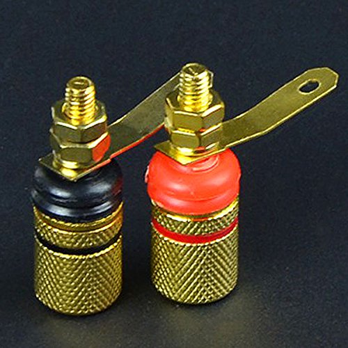 CESS Amplifier Terminal Connector Binding Post Banana Plug Jack Socket (jcx) (4 Pack)