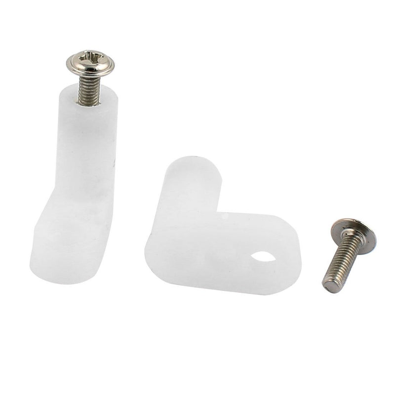 uxcell 50 Pcs Circuit Board L Shape Type Insulated PCB Spacer Plastic Feet 20mm Supporting Height with Screw