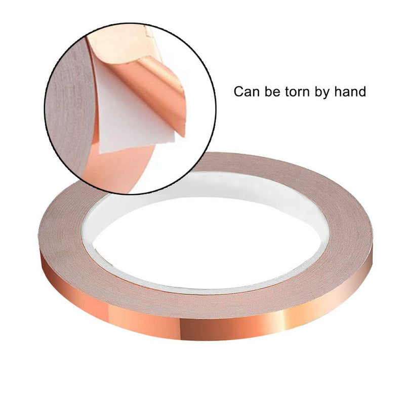 4 Pack Copper Foil Tape with Conductive Adhesive 4 Sizes (0.2/0.24/0.3/0.4Inch) x22Yards Copper Tape