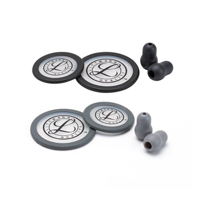 3M Littmann stethoscope spare parts set, Classic III, Cardiology IV and CORE, 40016, black single