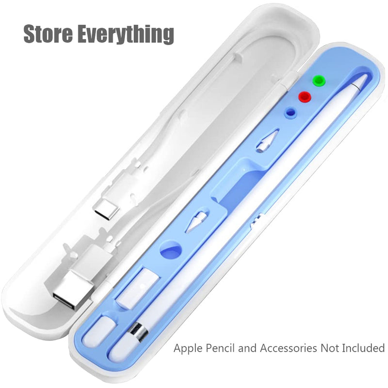 YINVA Pencil Case for Apple Pencil 2nd Generation and 1st Gen, Pencil Holder Storage Box Design for iPad Pencil Tips Accessories