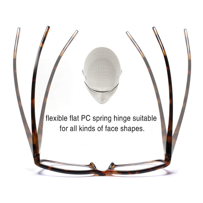 5-Pack Reading Glasses Blue Light Blocking Anti Eyestrain Computer Reading Glasses for Women and Men Readers 5 Pack Blue 0.0 Diopters