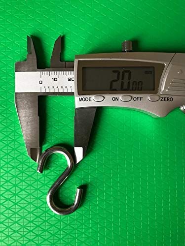 S Hook - Marine Grade 316 Stainless Steel 1.56" Long, 5/32" Thick Metal Hook for Hanging and Utility Use (20) 20