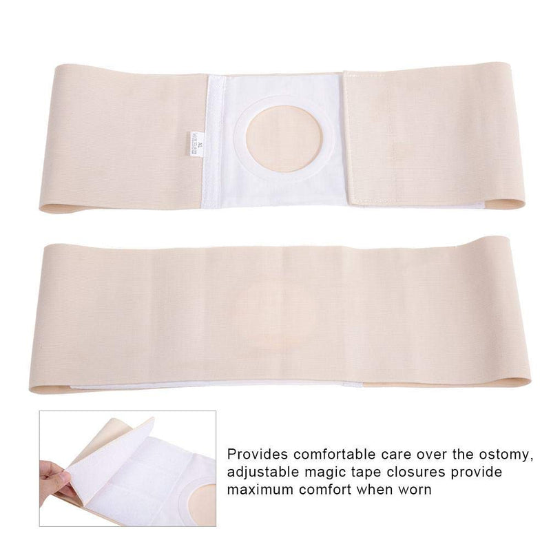 3 Sizes Ostomy Belt, Unisex Ostomy Hernia Support Belt Abdominal Binder Brace Ostomy Hernia Belt Stoma Support Wraps for Prevent Parastomal Hernia Stoma Opening(L) L