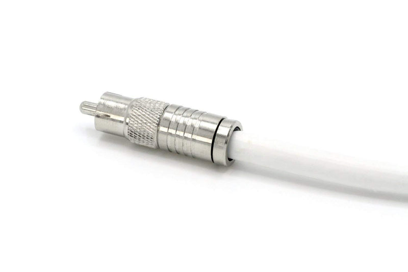 Digital Audio Cable - Digital Coaxial Cable with RCA Connections, 75 Ohm Coax - Subwoofer Cable - (S/PDIF) White RCA Cable, 35 Feet 35 Feet (10.5 Meter)