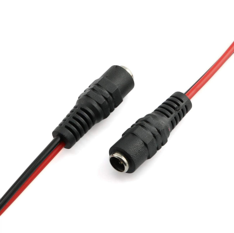 RuiLing 10pcs DC Female Power Pigtail for CCTV Security Camera,Cable Wire Connector Adapter Jack