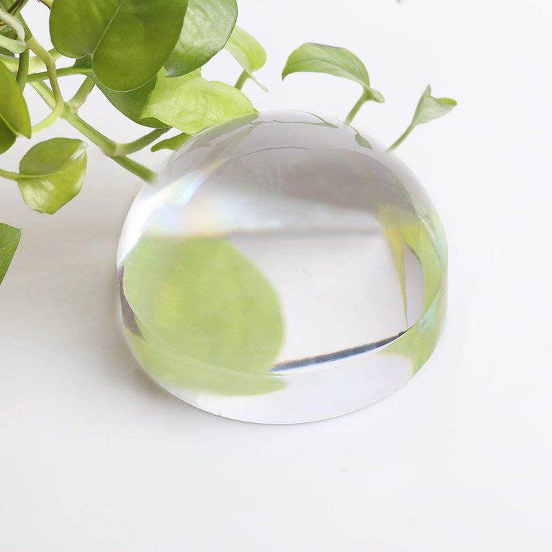 4 Inch Acrylic Paperweight Reading Magnifying Glass/Dome Magnifier/Paperweight Optical Half Ball Lens (95mm) 95mm
