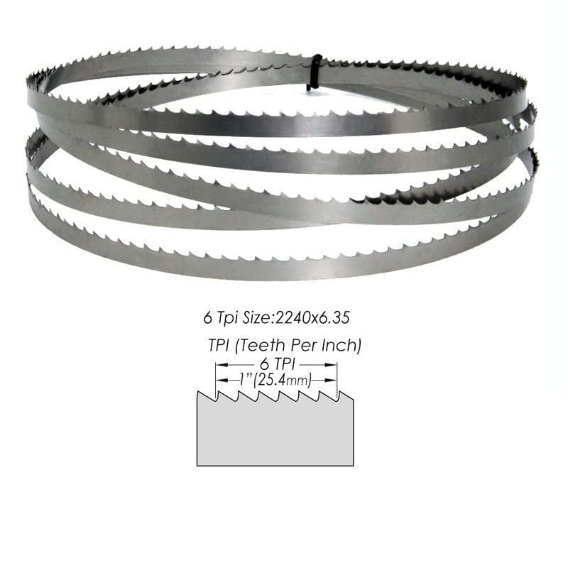 Pack of 2 Flexback band saw blades, SK5 band saw blades 2240 mm x 6 mm x 0.5 mm (size: 6 ZPZ)
