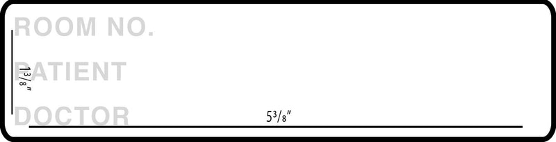 Carstens Patient I.D. Self-Adhesive Labels for 1.5" – 4" Ring Binder Spines – Pre-Printed (Room No. / Patient/Doctor), 5 3/8" x 1 3/8", White, Roll of 200