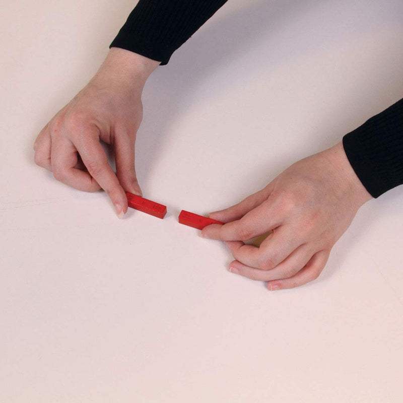 hand2mind Red Ceramic Bar Magnets, 1.5 Inch (Pack of 6)