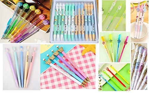 Jollin 12 Cute Korean Kawaii Mechanical Pencils With Erasers And Leading Refills Style Mixed