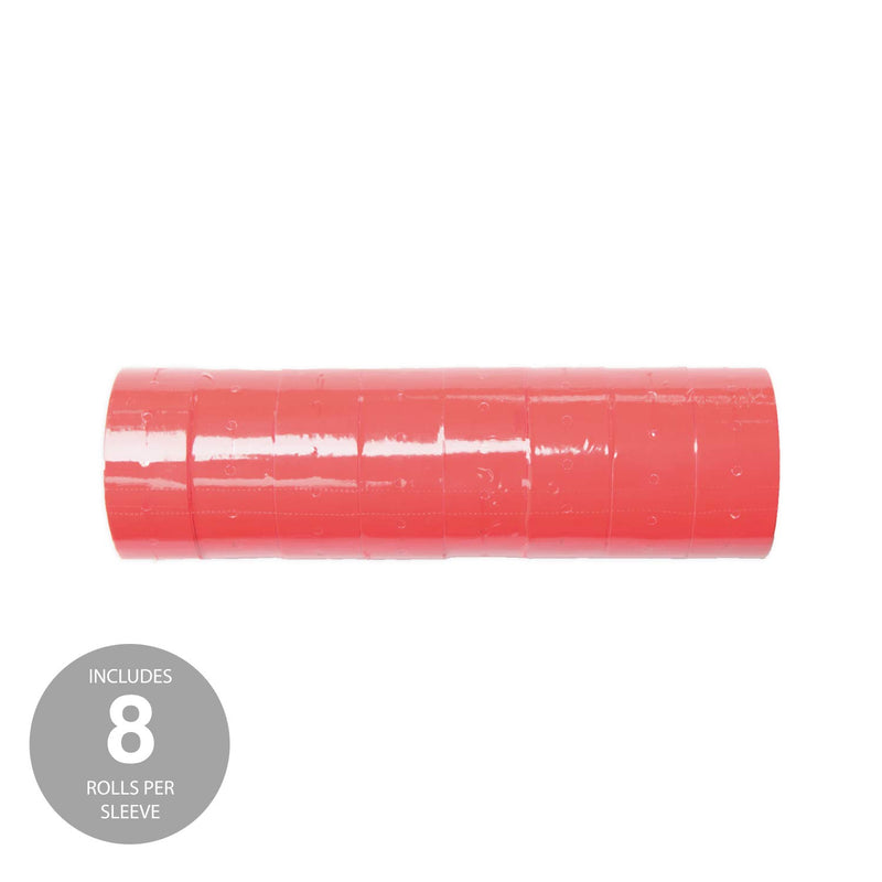 1-Line Bright Red Labels for SBLabeler Price and Date Guns / 8000 One Line Blank Labels/Black Ink Roller Included